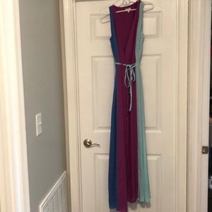 Vici Tri Color Maxi wrap dress